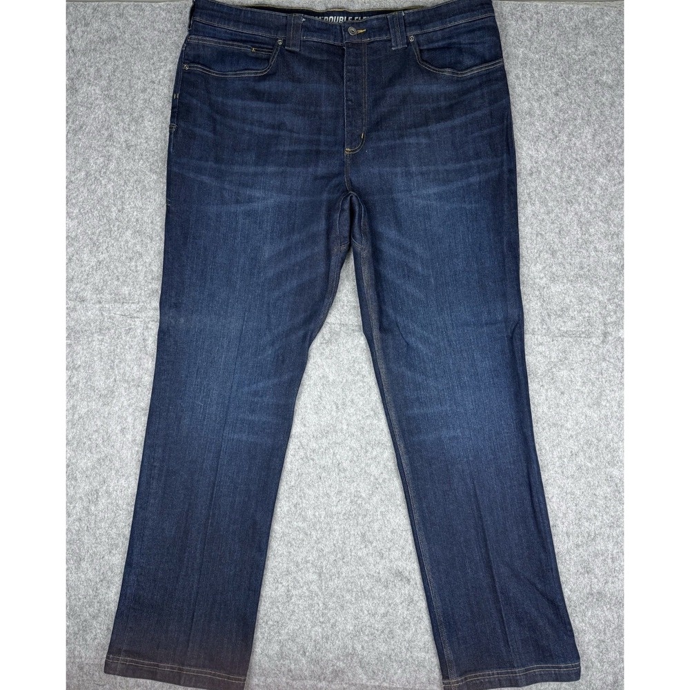 Duluth Trading Co Ballroom Double Flex Jeans Men 42x34 Relaxed Fit Dark Wash EUC